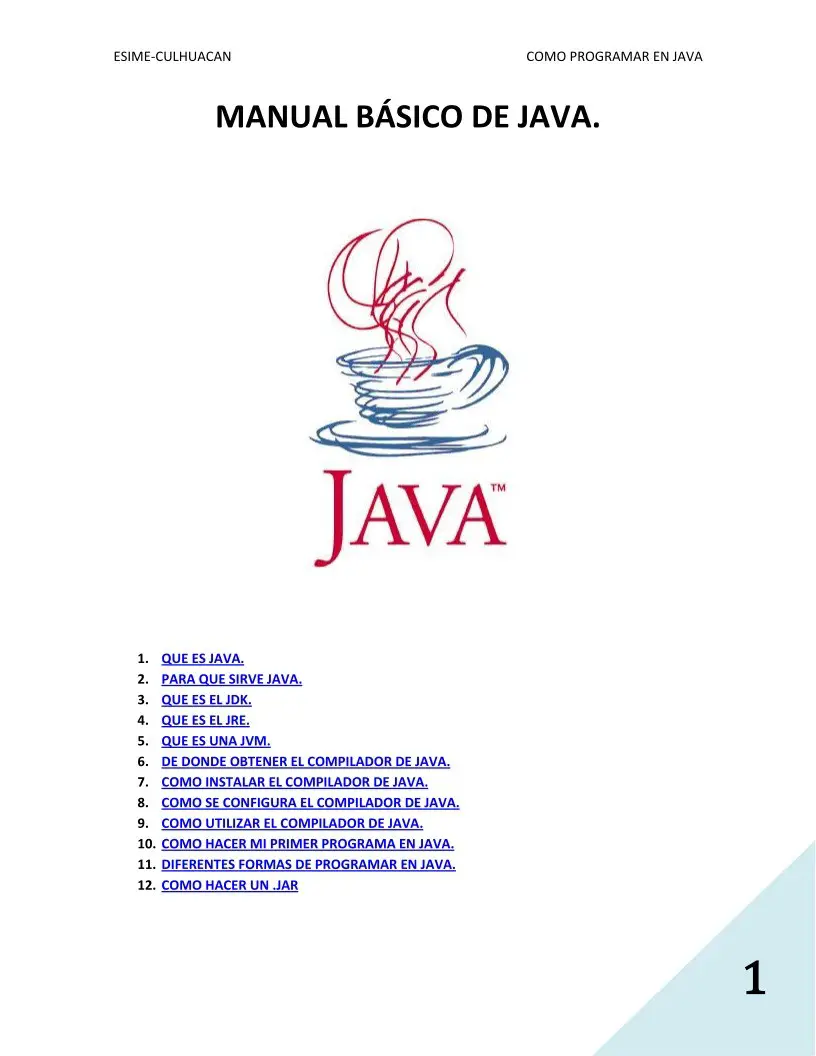 Manual básico de Java